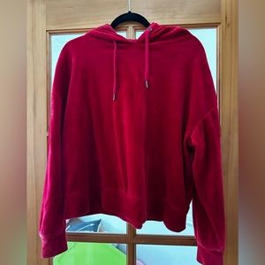 crushed velvet hoodie